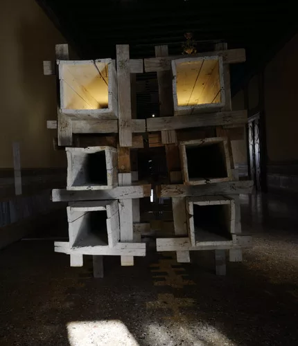Work by Eduardo Souto De Moura installed in <em>Time Space Existence. </em><div id='_mcePaste'>