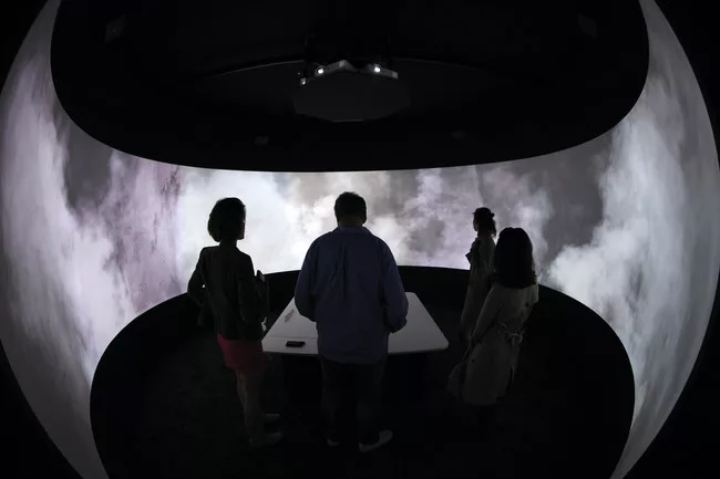 Work by Ricardo Bofill Taller de Arquitectura installed in <em>Time Space Existence. </em><a href='http://vimeo.com/97320309'>Watch a video of this instllation</a><em>.</em>