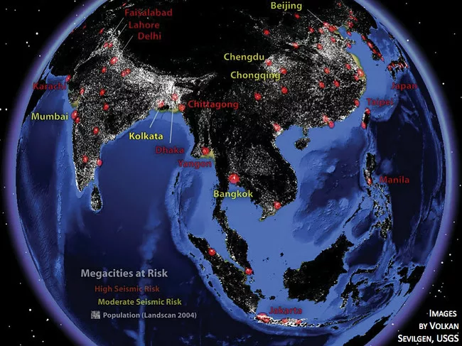 Many of the fastest growing cities in the world are also in places with high seismic activity.