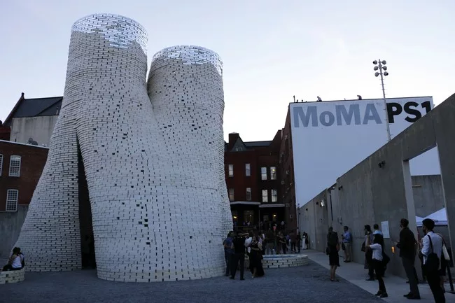 The Living's installation, <em>Hy-Fi</em>, in the courtyard at MoMA/P.S.1 in Queens, New York.
