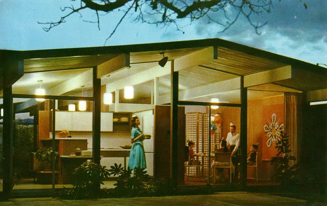 Eichler model home advertisement, c. 1960.