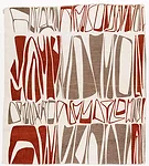 Ruth Adler Schnee, Cuneiforms, 1947–48. Screen-printed on linen, 27 ¼ x 24 3/8 in.