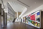 The lobby contains a vibrant mural depicting a montage of human-rights posters.<div id='_mcePaste'>﻿﻿