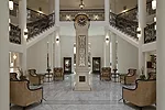The Palace Hotel's trademark staircase was reconstructed in the hotel's rotunda.