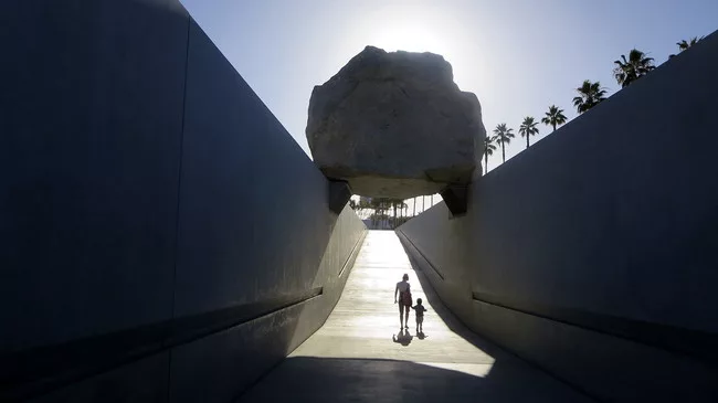 <em>Levitated Mass</em> at LACMA.