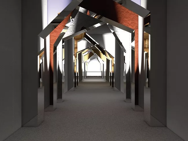 The 100% Design entrance tunnel.