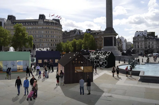 Rendering of Airbnb's “A Place Called Home” at Trafalgar Square.