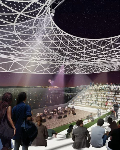 The proposal from the Wallace Roberts & Todd (WRT) / NEXT Architects / Magnusson Klemencic Associates team.<div id='_mcePaste'>﻿﻿