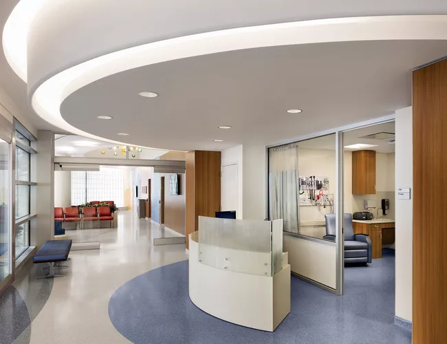 The new entrance lobby.