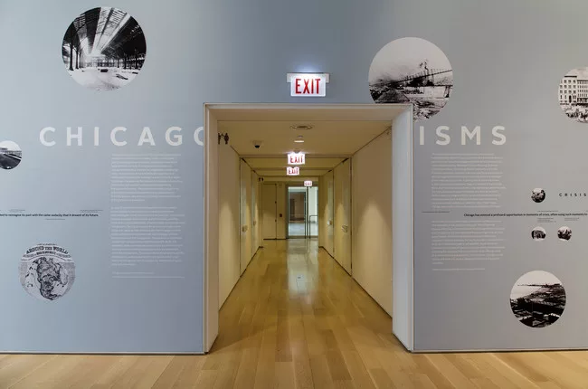 Installation view of <em>Chicagoisms</em>.<div id='_mcePaste'>﻿﻿