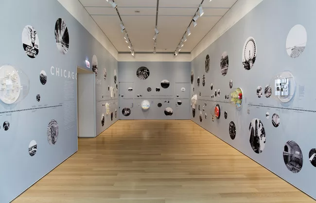 Installation view of <em>Chicagoisms</em>.<div id='_mcePaste'>﻿﻿