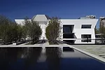 Fumihiko Maki’s Aga Khan Museum is a simple rectangular volume. It shares a 17-acre site in Toronto with the newly opened Ismaili Centre designed by Charles Correa (not shown).
