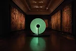 Created by graphic designer Michael Montgomery, product designer Felix de Pass, and ceramicist Ian McIntyre, the hypnotic Candela cleverly responded to the requirements of its site, a V&A tapestry gal