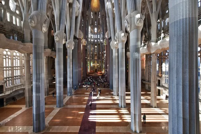 The Sagrada Familia in Barcelona, as it looks today.