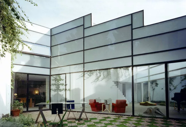 The Van Schijndel House, designed by the late Mart van Schijndel, inspired his wife Natascha Drabbe to form an organization dedicated to the preservation of important 20th century houses.<div id='_mce