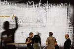 The Bonnie & John Buhler Hall, located in the museum’s base, precedes the rest of the galleries and features greetings in 25 languages.