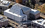 Le Corbusier’s ramp extends from the Carpenter Center for the Visual Arts to the renovated Harvard Arts Museums.
