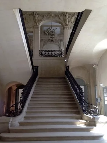 Architect Jean-Francois Bodin touring the museum just prior to its completion.<div id='_mcePaste'>