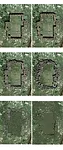 Aerial renderings of Auschwitz-Birkenau, showing it enclosed by a wall of logs that deteriorates over time, as does the camp.<div id='_mcePaste'>﻿﻿