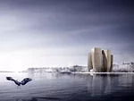 Finalist GH-76091181 comprises a ring of slender, sculptural towers faced with timber shingles gathered around a cathedral-like central space.<div id='_mcePaste'>﻿﻿