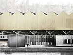 Finalist GH-1128435973 creates two facilities in dialogue with each  other. The ground floor is an adaptive reuse of the existing Makasiini  Terminal, conceived as a public space that extends the pede