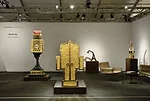 The Carpenters Workshop Gallery booth at the fair displayed Studio Job's furniture in the shape of monuments.
