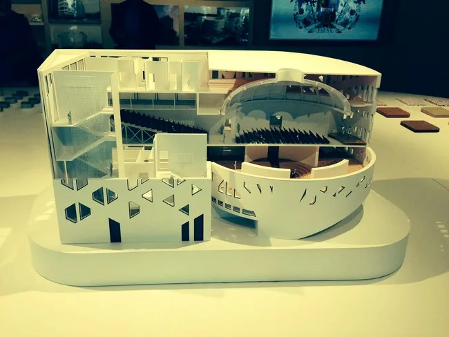 Another exhibition, at a small museum on developer Alan Faena's property, is dedicated to Rem Koolhaas and his New York partner Shohei Shigematsu's cultural center, called the Faena Forum. The Forum w