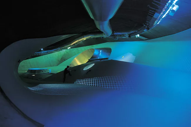 NOX's (Lars Spyubroek) interior photograph of the building <em>H2Oexpo</em> Neeltje Jans, The Netherlands, 1993–1997.<br />© NOX<div id='_mcePaste'>