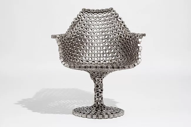 Leo Capote, <em>Tulip Bolts Chair</em> (2013)<br />Carbon steel bolts, electrostatic painting. Brazil.<div id='_mcePaste'>﻿﻿