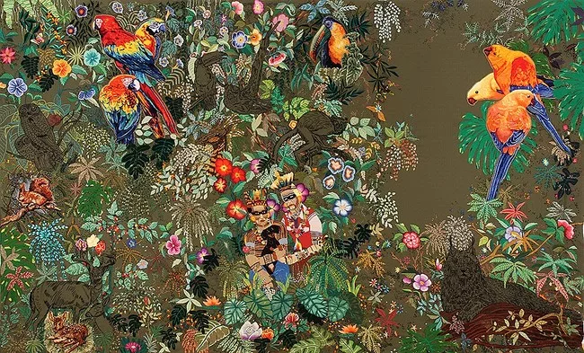 Chiachio & Giannone, <em>Ciudad Frondosa</em> (2011-2012)<br />Hand embroidery; cotton, rayon, wool<div id='_mcePaste'>﻿﻿