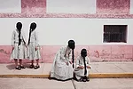 Lucia Cuba,<em> Artículo 6</em>, from the series <em>Artículo 6: Narratives of gender, strength and politics</em> (2012-2014)<br />Cotton canvas, thread, digital printing, hand & machine sew