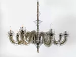 Thierry Jeannot's <em>Green Transmutation Chandelier </em>(2010) made from reclaimed materials, green dye, aluminum, and light bulbs.<div id='_mcePaste'>﻿﻿