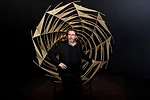 Eliasson with his <em>Double Infinity</em>.