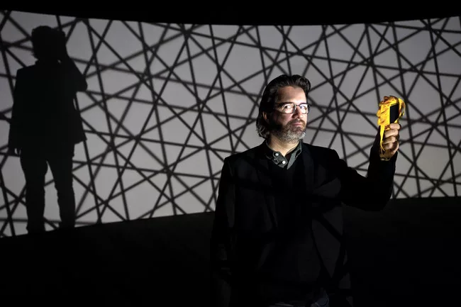 Eliasson with <em>Map for Unthought Thoughts</em>.
