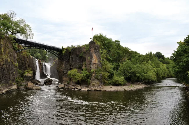 The Falls Gorge and Bridge in Paterson Great Falls National Historical Park, Paterson, New Jersey. The Van Alen Institute's National Parks Now competition called on teams to connect national parks to 