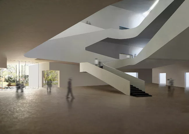 The Nancy and Rich Kinder Building entrance lobby