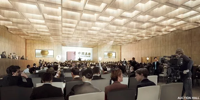 New Auction House by Ole Scheeren Rises in Beijing