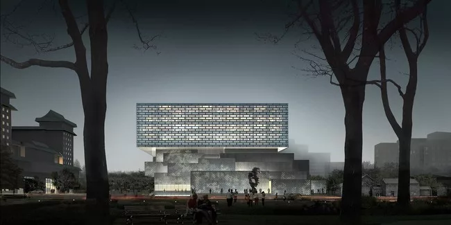 New Auction House by Ole Scheeren Rises in Beijing
