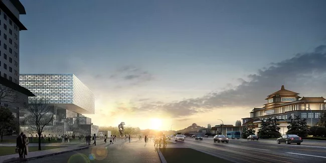New Auction House by Ole Scheeren Rises in Beijing