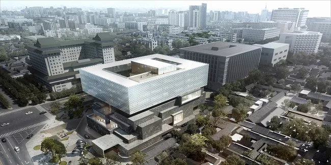 New Auction House by Ole Scheeren Rises in Beijing