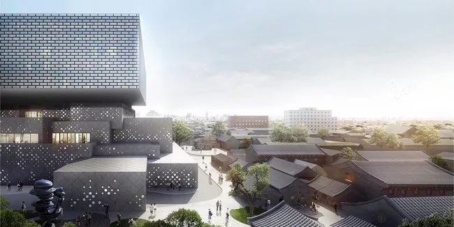 New Auction House by Ole Scheeren Rises in Beijing