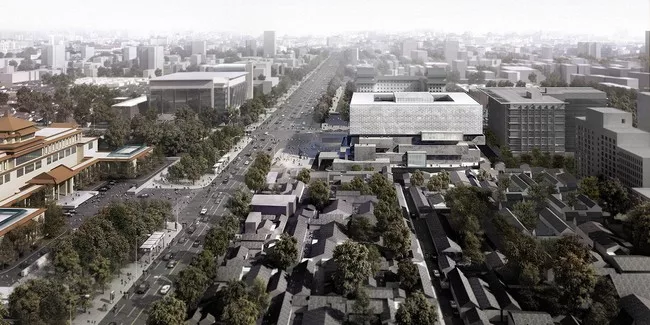 New Auction House by Ole Scheeren Rises in Beijing