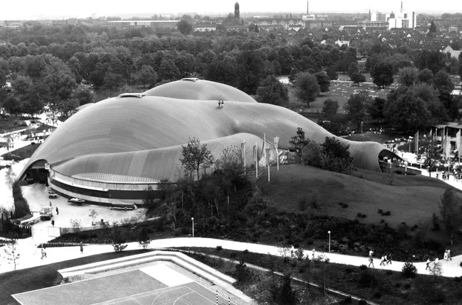 Roof for the Multihalle (multi-purpose hall) in Mannheim, 1970–1975, Mannheim, Germany<div id='_mcePaste'>