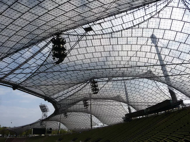 Roofing for main sports facilities in the Munich Olympic Park for the 1972 Summer Olympics, 1968–1972, Munich, Germany<div id='_mcePaste'>