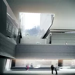 Morphosis's design for a new hotel tower in Vals, Switzerland.<div id='_mcePaste'>﻿﻿