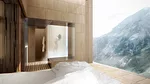 Morphosis's design for a new hotel tower in Vals, Switzerland.<div id='_mcePaste'>﻿﻿