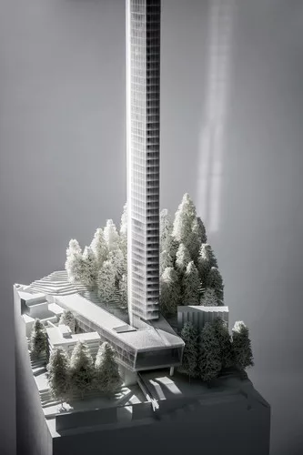 Morphosis's design for a new hotel tower in Vals, Switzerland.<div id='_mcePaste'>﻿﻿
