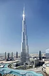 Skidmore, Owings & Merrill's Burj Khalifa in Dubai is 163 stories, with another 46 maintenance levels in spire.