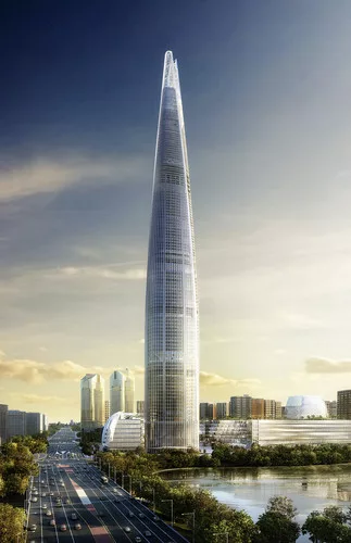 Lotte World Tower, under construction, Seoul, Kohn Pedersen Fox