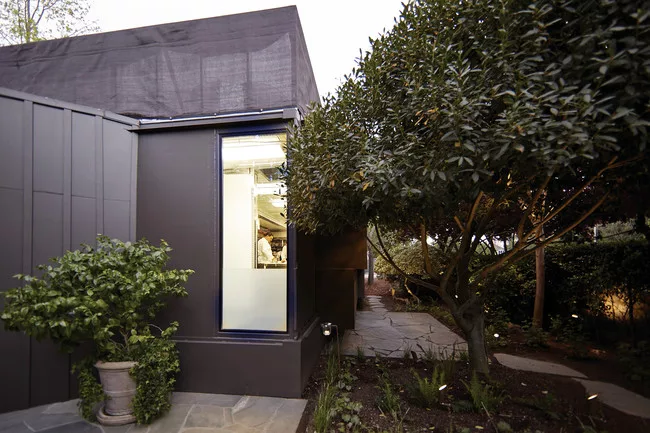 The French Laundry's temporary kitchen is located in a series of four shipping containers. <br /><div id='_mcePaste'>